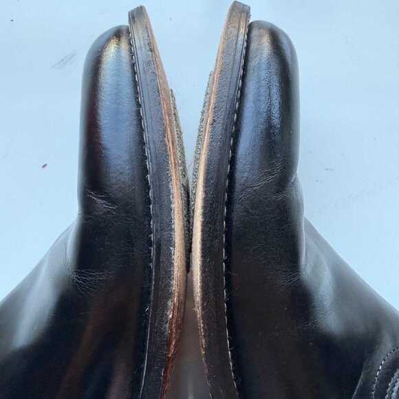 JUSTIN Cora Roper Womens 5.5B Black Leather Western Boots 10" Shaft Rubber Sole - Picture 15 of 16